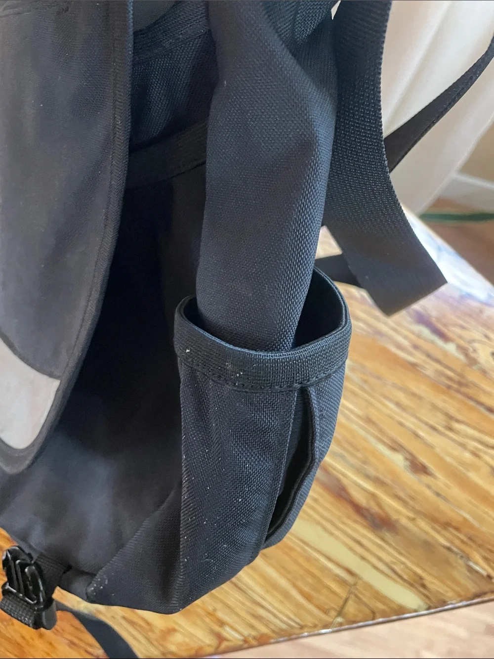 Patagonia Black Messenger Bag with Reflective Accent